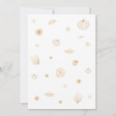 ボホニュートラルカボチャ赤ちゃんシャワー 招待状 (裏面)