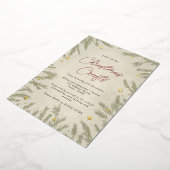 ボホニュートラルクリスマスクラフツフォイル招待状 箔招待状 (回転した状態)