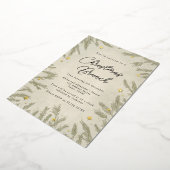 ボホニュートラルクリスマスブランチフォイル招待状 箔招待状 (回転した状態)