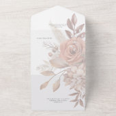 ボホニュートラルソフトフォーカスオータムブーケディナー オールインワン招待状 (外側)