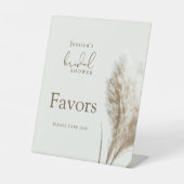 ボホニュートラルパンパスグラスブライダルシャワーの恩恵 台座サイン (正面)