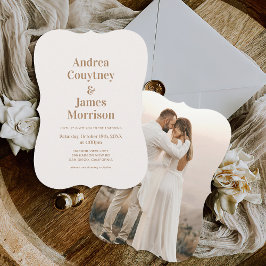 ボホニュートラルビーチウェディング 招待状