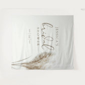 ボホニュートラルフッフィンプアスグラスブライダルシャワー タペストリー (正面(横))