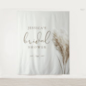 ボホニュートラルフッフィンプアスグラスブライダルシャワー タペストリー (正面)
