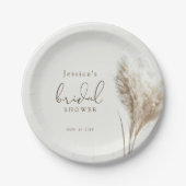 ボホニュートラルフッフィンプアスグラスブライダルシャワー ペーパープレート (正面)