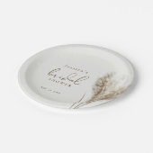 ボホニュートラルフッフィンプアスグラスブライダルシャワー ペーパープレート (アングル)