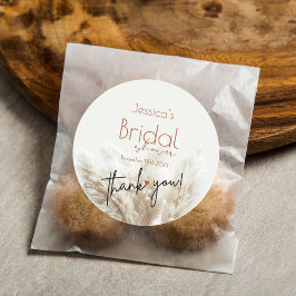 ボホニュートラルフッフィンプアスグラスブライダルシャワー ラウンドシール