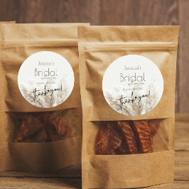 ボホニュートラルフッフィンプアスグラスブライダルシャワー ラウンドシール