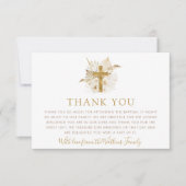 ボホニュートラルフローラバプテスマサンキューカード サンキューカード (正面)