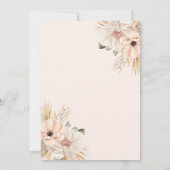 ボホニュートラルフローラベージュモダン 招待状 (裏面)