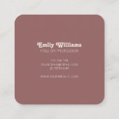 ボホニュートラルミニマルレトロストライプズ スクエア名刺 (裏面)