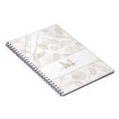 ボホニュートラルルナリア名前をカスタムするイニシャル ノートブック (右側)