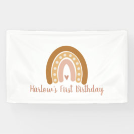 ボホニュートラルレインボーパーソナライズされた 横断幕