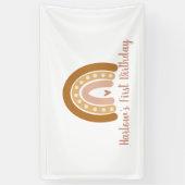 ボホニュートラルレインボーパーソナライズされた 横断幕 (縦)