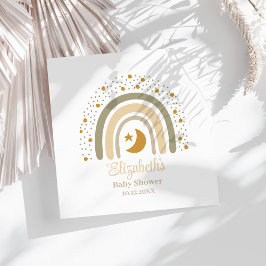 ボホニュートラルレインボーベビーシャワー スタンダードランチョンナプキン