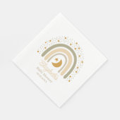 ボホニュートラルレインボーベビーシャワー スタンダードランチョンナプキン (角)