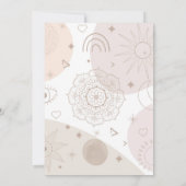 ボホニュートラル宇宙ドードルズエステティックデザイン サンキューカード (裏面)