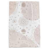 ボホニュートラル宇宙ドードルズエステティックデザイン ミディアムペーパーバッグ (裏面)