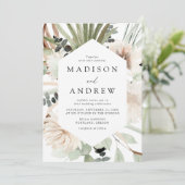 ボホニュートラル熱帯結婚の花 招待状 (スタンド正面)