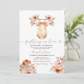 ボホニュートラル秋服ベビーシャワー招待状 招待状 (スタンド正面)