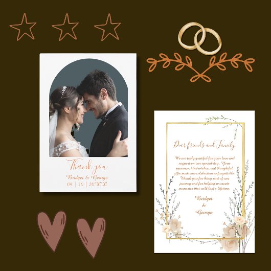 ボホニュートラル自然ルチックアクセント サンキューカード