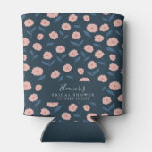 ボホネイビーアンドピンクフローラカスタムブライダルシャワー 缶クーラー (裏面)