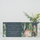 ボホネイビーピンクフローラカクティファーブメントブライダルシャワー 招待状 (スタンド正面)