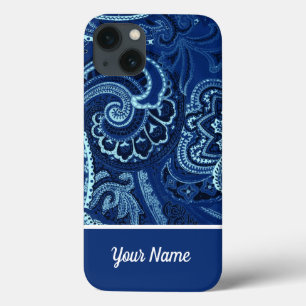 ボホネービーブルーバンダンナ iPhone 13ケース
