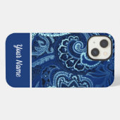 ボホネービーブルーバンダンナ iPhoneケース (裏面横)