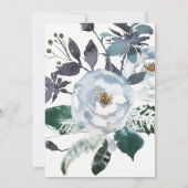 ボホネービープーニーフローラリースブライダルシャワー 招待状 (裏面)