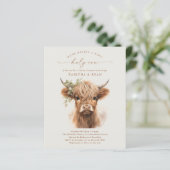 ボホハイランドカウカップルベビーシャワー招待状 (スタンド正面)