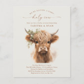 ボホハイランドカウカップルベビーシャワー招待状 (正面)