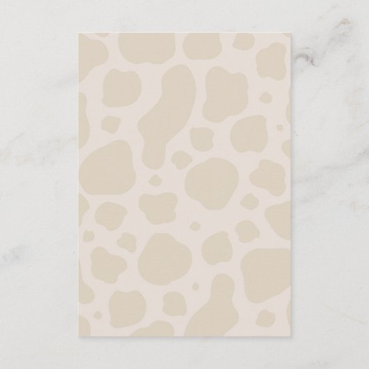 ボホハイランドカウカ薄紫パンパスブックスフォーベビーガール エンクロージャーカード (裏面)