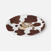 ボホハイランドカウキープリント紙プレート ペーパープレート (アングル)