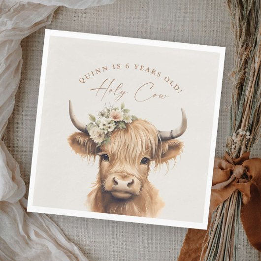 ボホハイランドカウキー子供の誕生日パーティー スタンダードランチョンナプキン