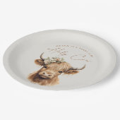 ボホハイランドカウキー子供の誕生日パーティー ペーパープレート (アングル)