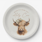 ボホハイランドカウキー子供の誕生日パーティー ペーパープレート (正面)