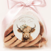 ボホハイランドカウキー子供の誕生日パーティー ラウンドシール