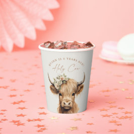 ボホハイランドカウキー子供の誕生日パーティー 紙コップ