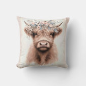 ボホハイランドカウクラウン付フローラ クッション (正面)