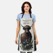 ボホハイランドカウズ エプロン (着用した状態)