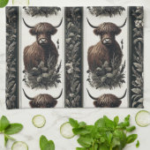 ボホハイランドカウズ キッチンタオル (折り畳み)