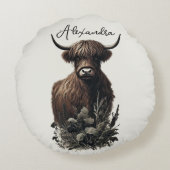 ボホハイランドカウズ ラウンドクッション (裏面)