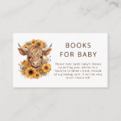 ボホハイランドカウヒマワリベビー エンクロージャーカード (正面)