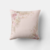 ボホハイランドカウブルー金ゴールドフローラ男の赤ちゃん クッション (裏面)