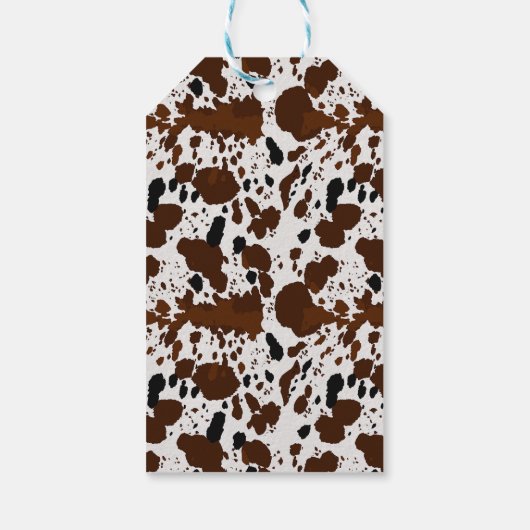 ボホハイランドカウベイビーシャワーありがとうラベル ギフトタグ (裏面)