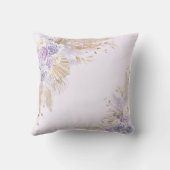 ボホハイランドカウラベンダー金ゴールドフローラベビーガール クッション (裏面)