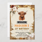 ボホハイランド牛の招待 招待状 (正面/裏面)