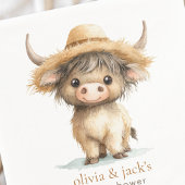 ボホハイランド牛の赤ちゃんシャワー スタンダードカクテルナプキン