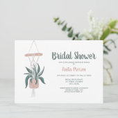 ボホハウスでフローラグリーンピンクブライダルシャワー 招待状 (スタンド正面)